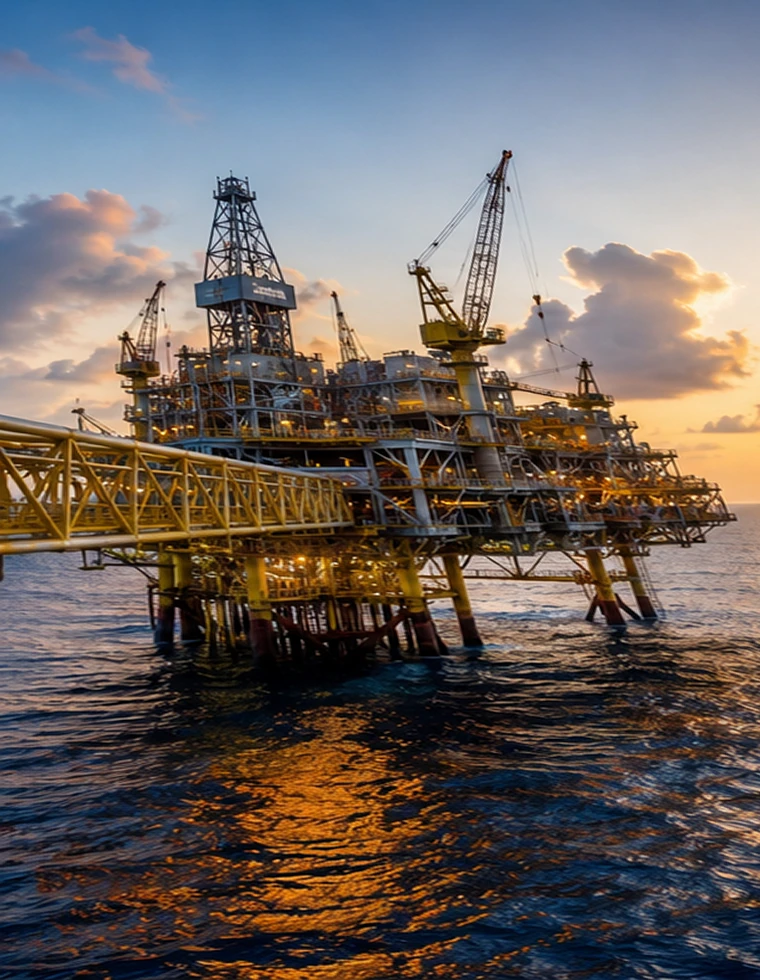 Offshore energy infrastructure representing GIS Energy and Resources